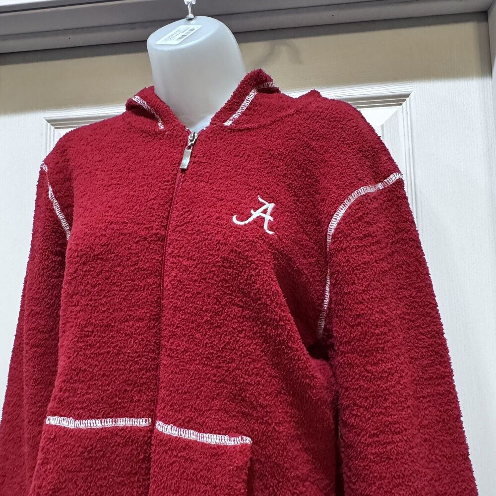 Kashwere Alabama Crimson Tide Women's Red Microfiber Hoodie Zip Front Size Large